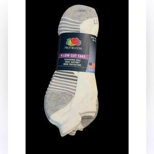 Fruit of the Loom Men's Athletic Socks in Gray and White